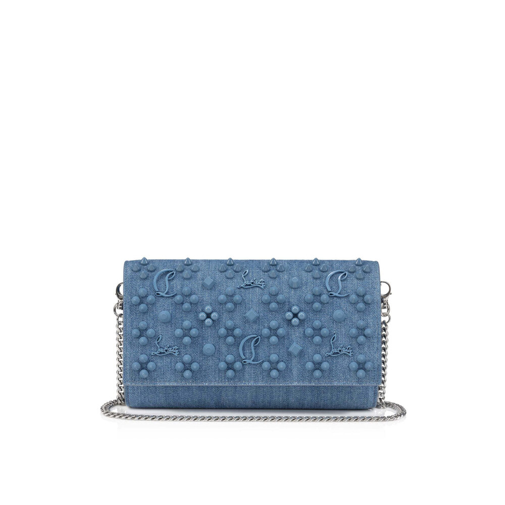 ショルダーバッグ・ポシェット Christian Louboutin Paloma patent leather wallet on chain Black Paloma embellished patent-leather shoulder bag