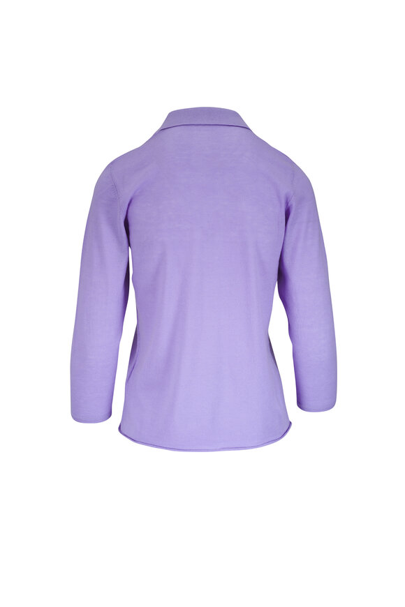 Majestic Orchid Extra Fine Cashmere Polo - view 2