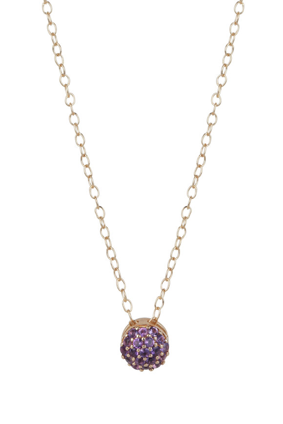 Sandy Leong - 18K Yellow Gold February Birthstone Necklace