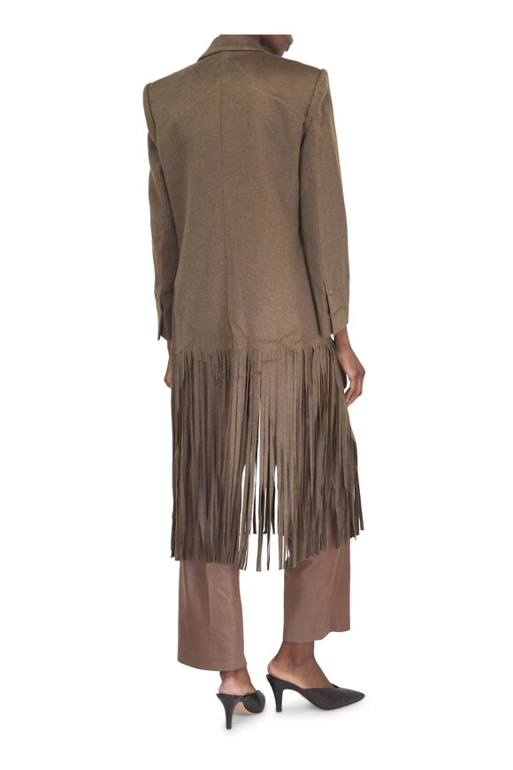 TWP Ivy Brown Front Pleat Leather Pant - view 3