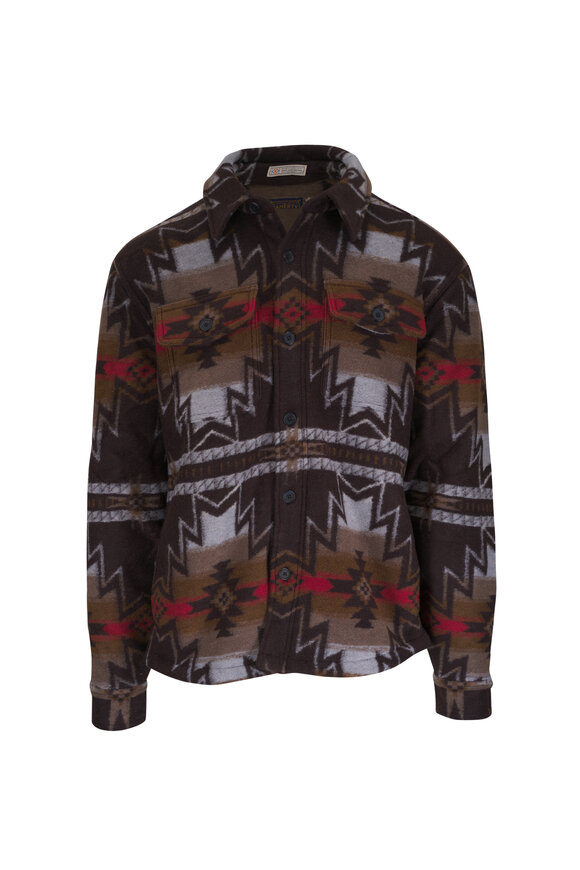 Faherty Brand Doug Good Feather Multicolor Fleece Jacket