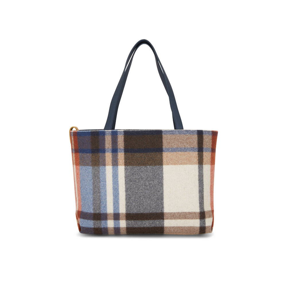 【PORTERNA】Labo Check Tote Bag Loro Piana - Inside Out L Honey Plaid Tote Bag | Mitchell Stores