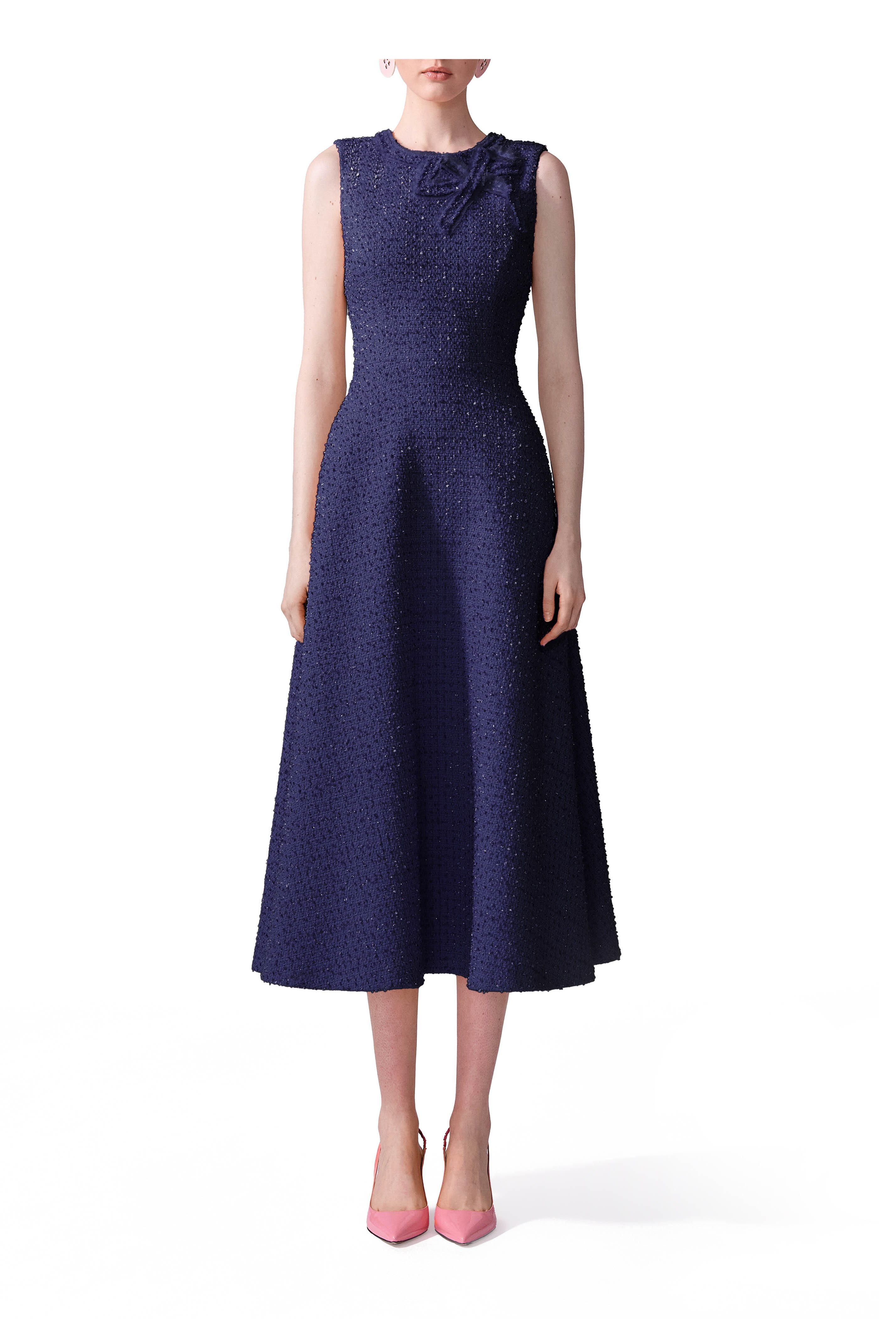 Carolina Herrera - Midnight Tweed Midi Dress