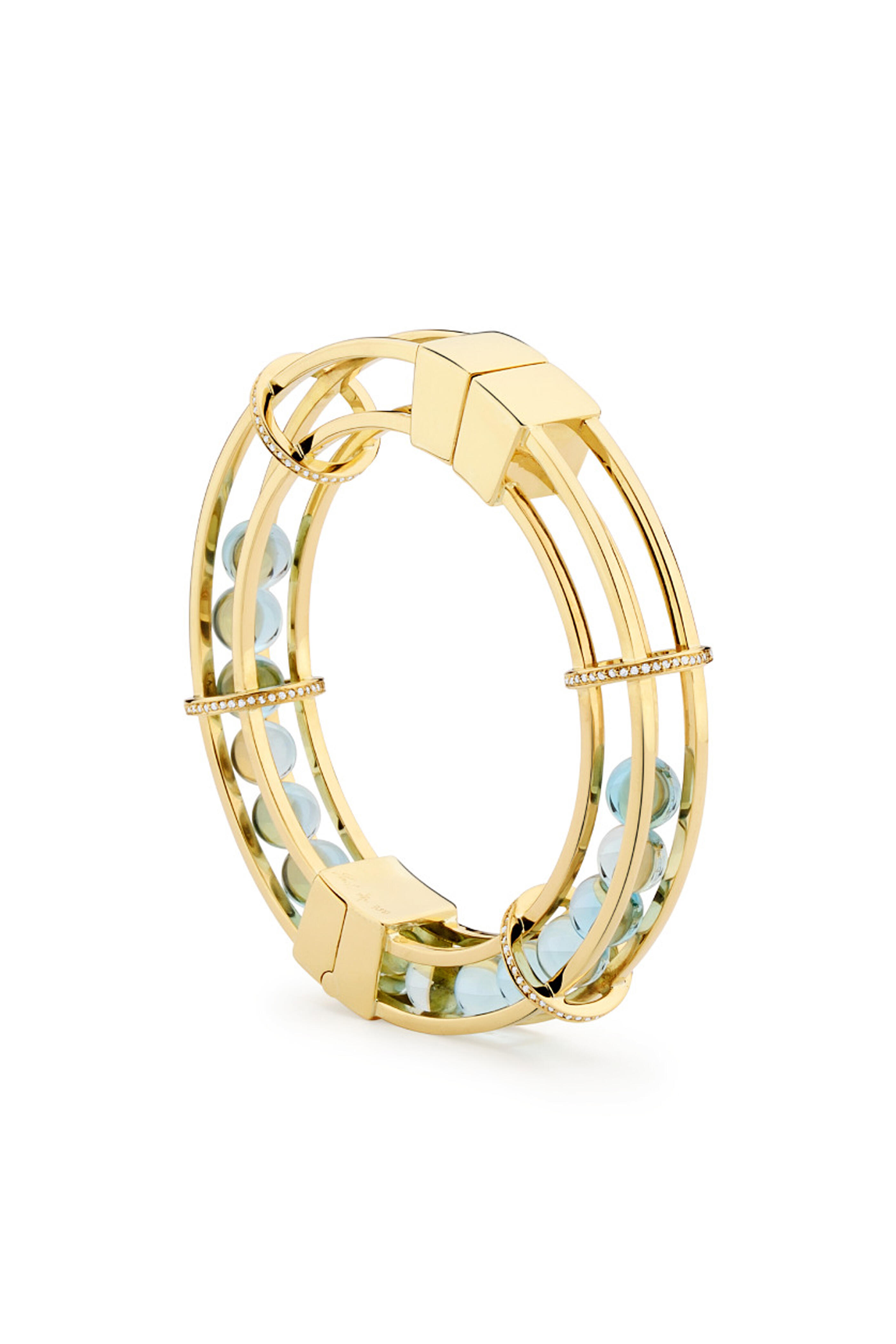 Yael Sonia - Blue Topaz Spinning Wheel Bracelet