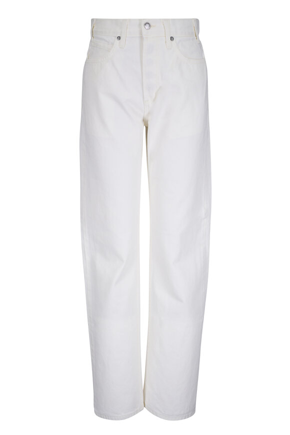 Nili Lotan Cream Briana Straight Leg Jean