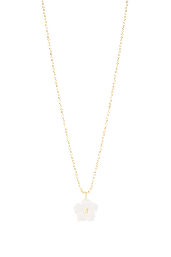 Cristina V. Flower Quartz Chain Necklace