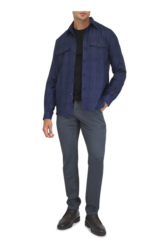 Marco Pescarolo Metis Dark Gray Stretch Wool Cargo Pant - view 2