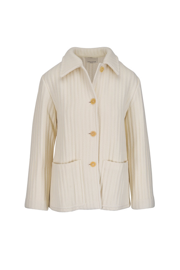 Lafayette 148 New York Alabaster Wool & Cashmere Patch Pocket Jacket