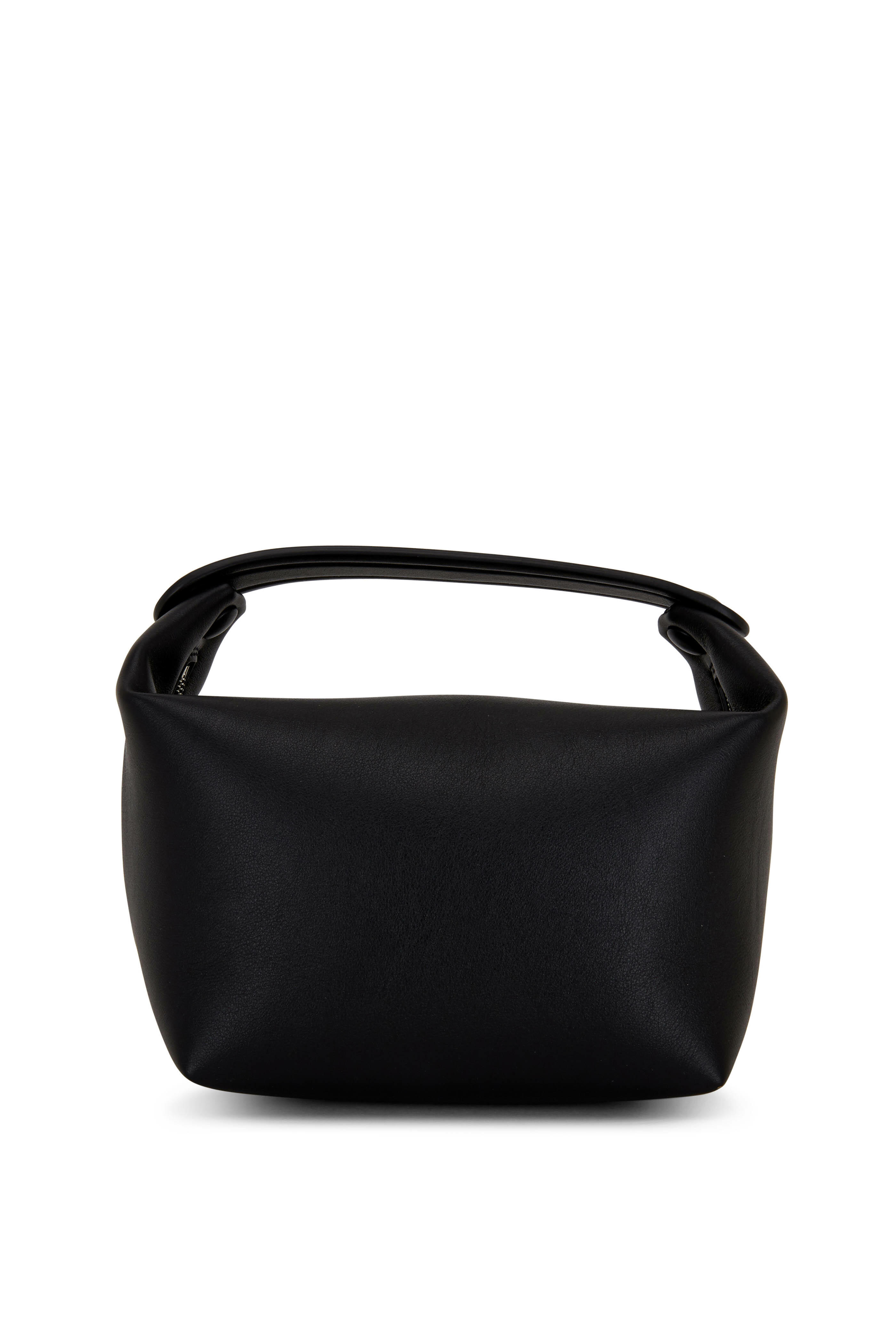 The Row - Les Bains Black Smooth Leather Top Handle Bag
