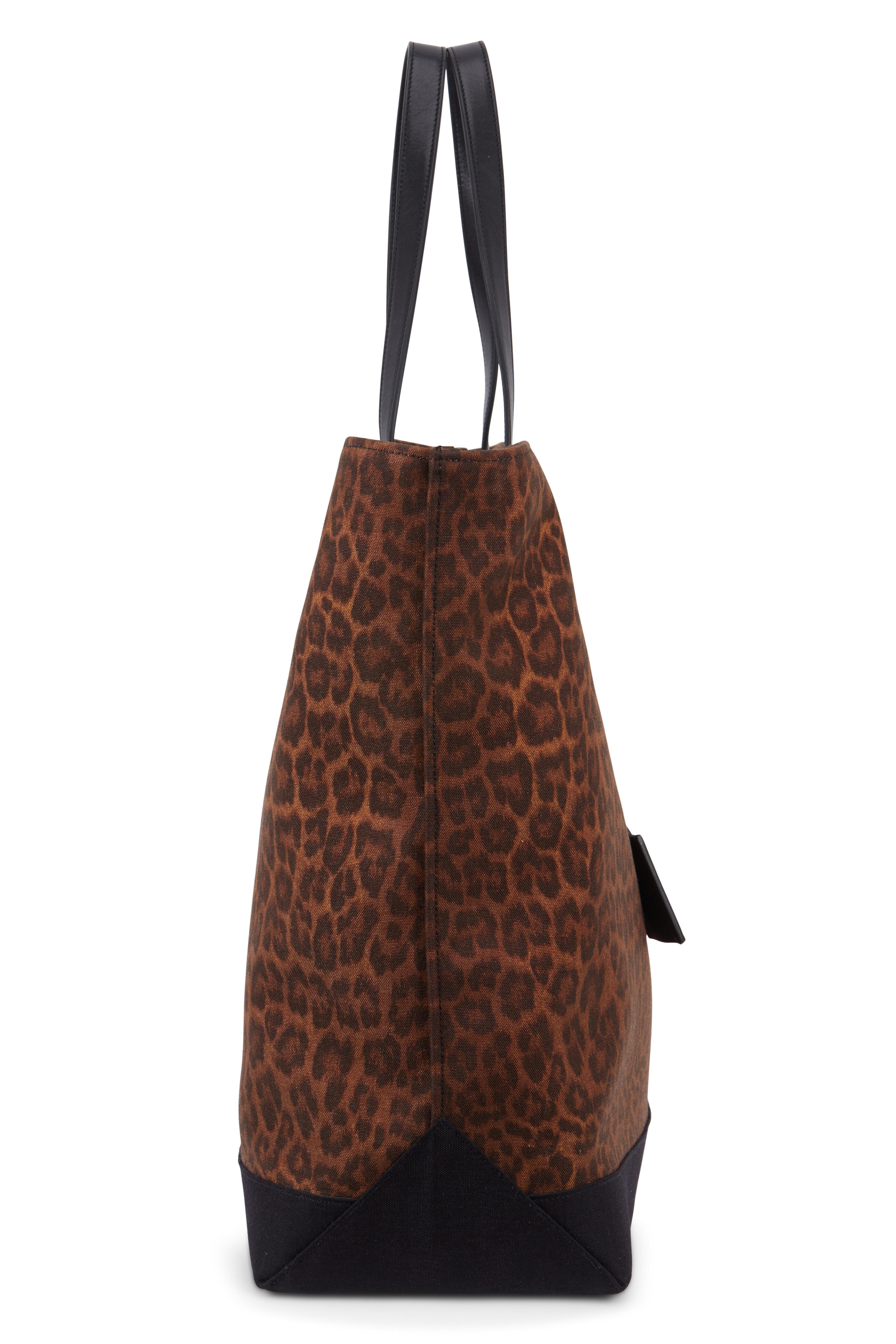 Saint Laurent - Leopard Print Canvas Large Beach Tote