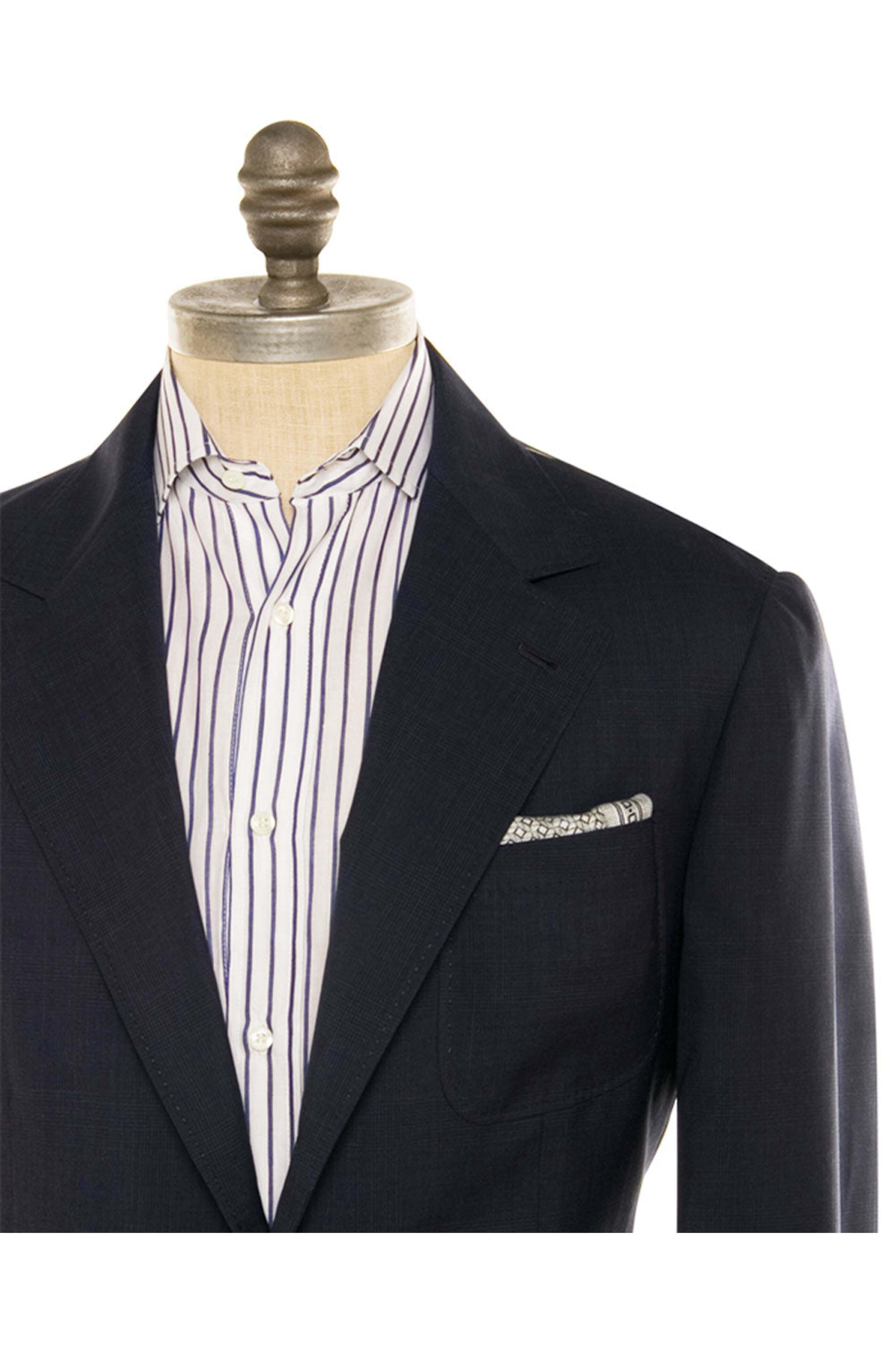 Brunello Cucinelli - Navy Plaid Lightweight Sportcoat