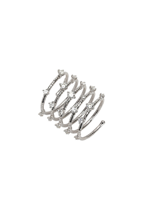 Mattia Cielo - Titanium Diamond 5 Coil Ring
