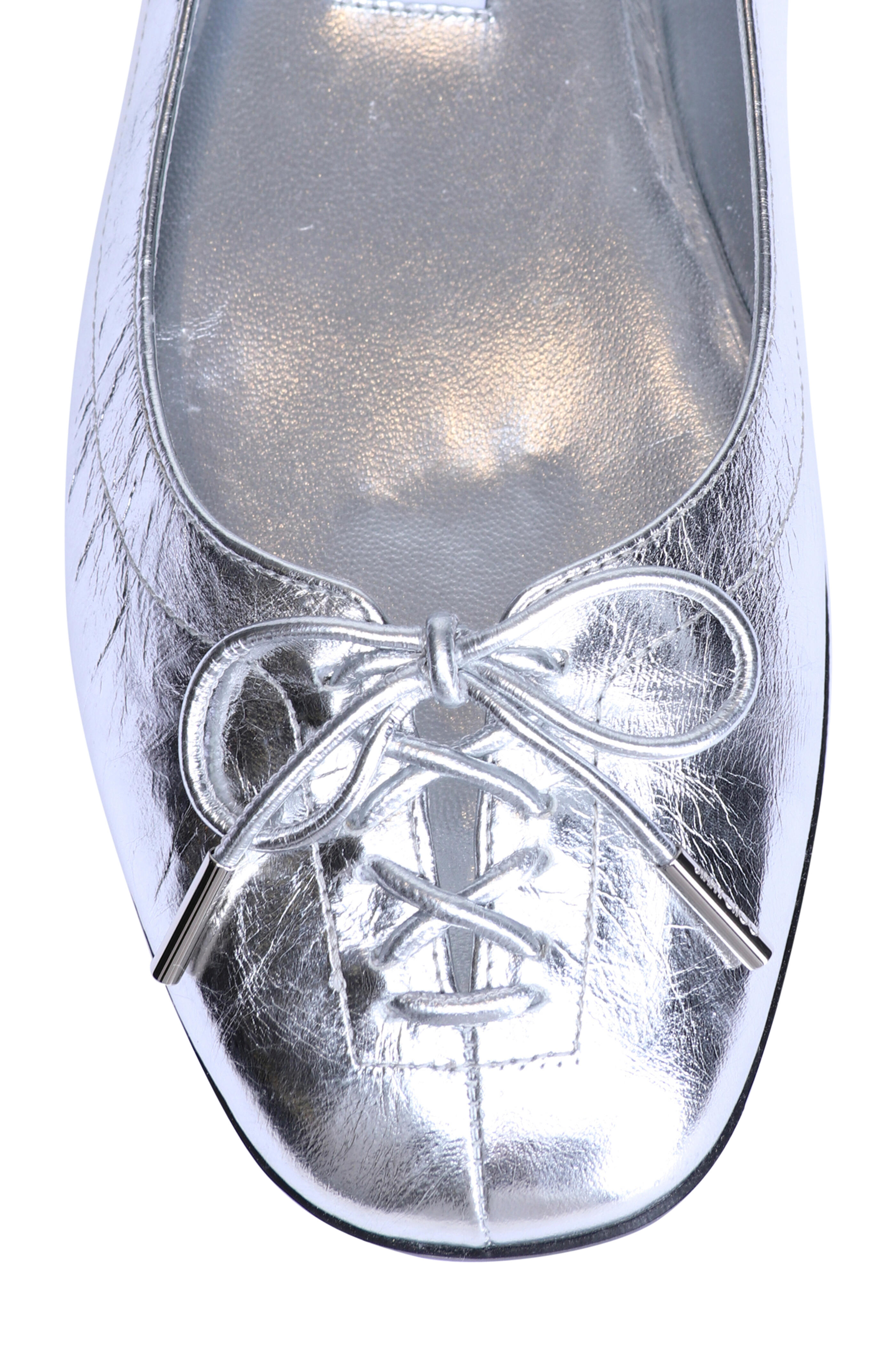 Jimmy Choo - Scarlett Silver Metallic Ballerina Flat
