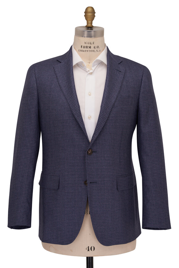 Canali - Kei Purple & Blue Check Sportcoat 