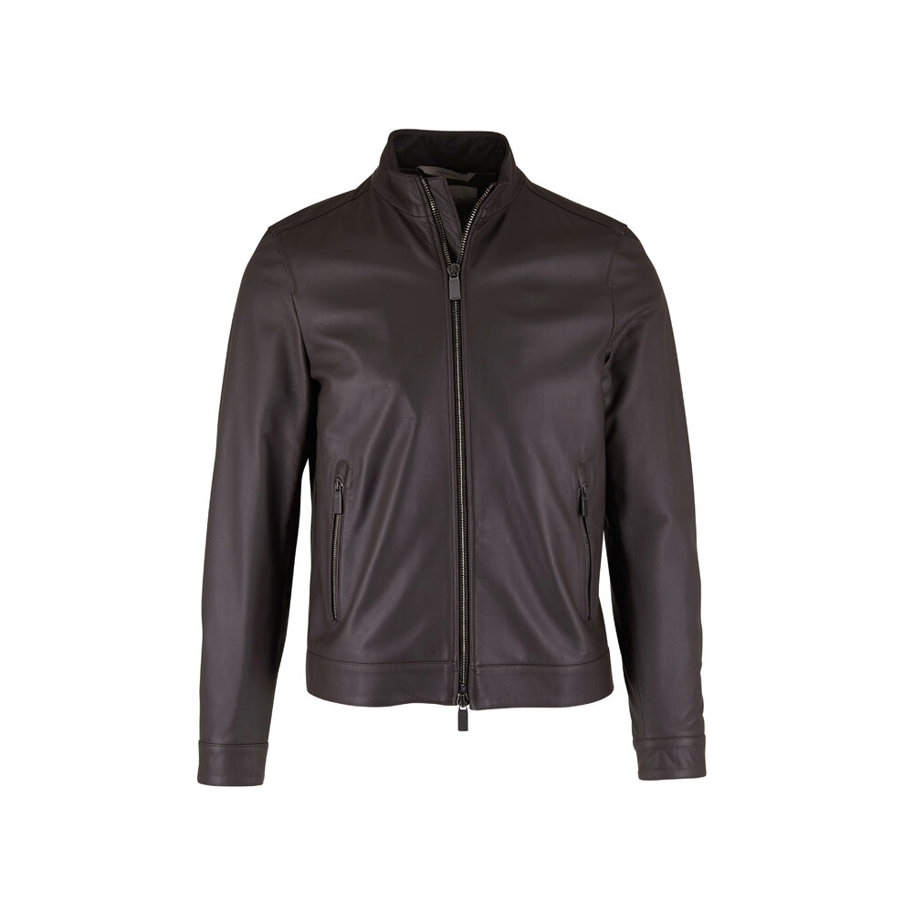 Canali sale leather jacket