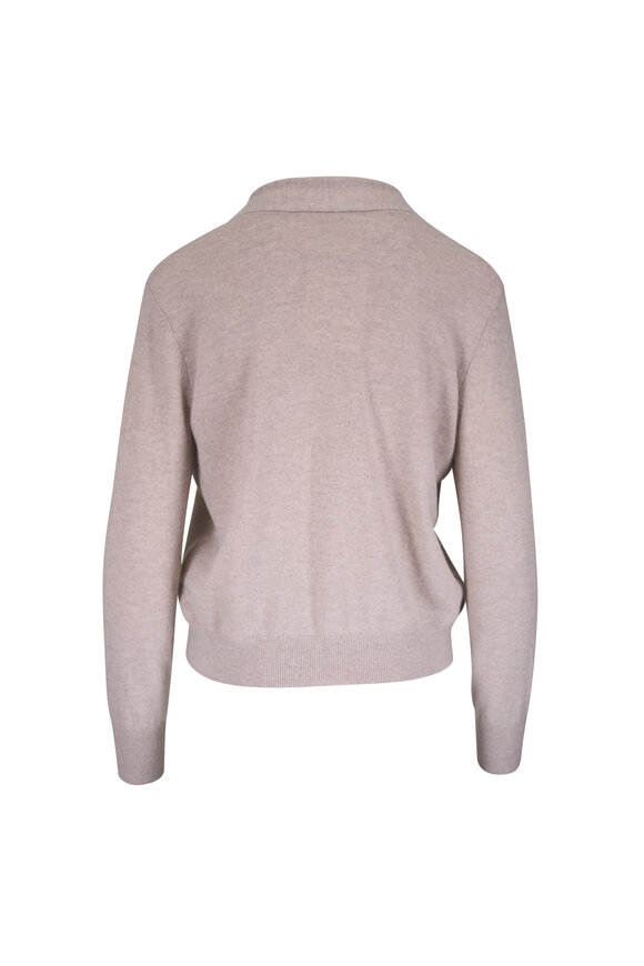 Lisa Yang Vani Sand & Cream Cashmere Layered Cardigan - view 2
