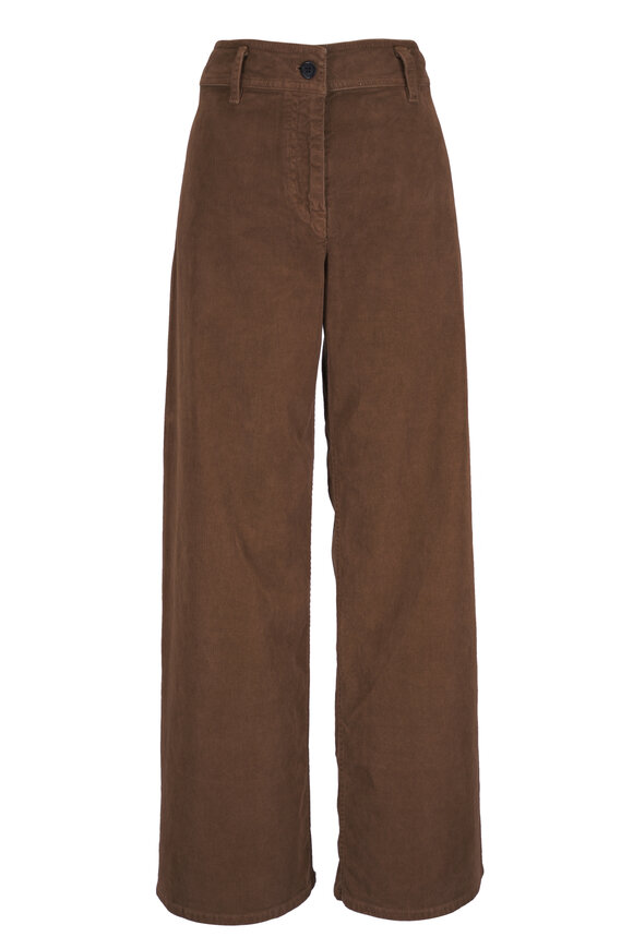 The Row - Sorroco Light Espresso Stretch Wool Pant
