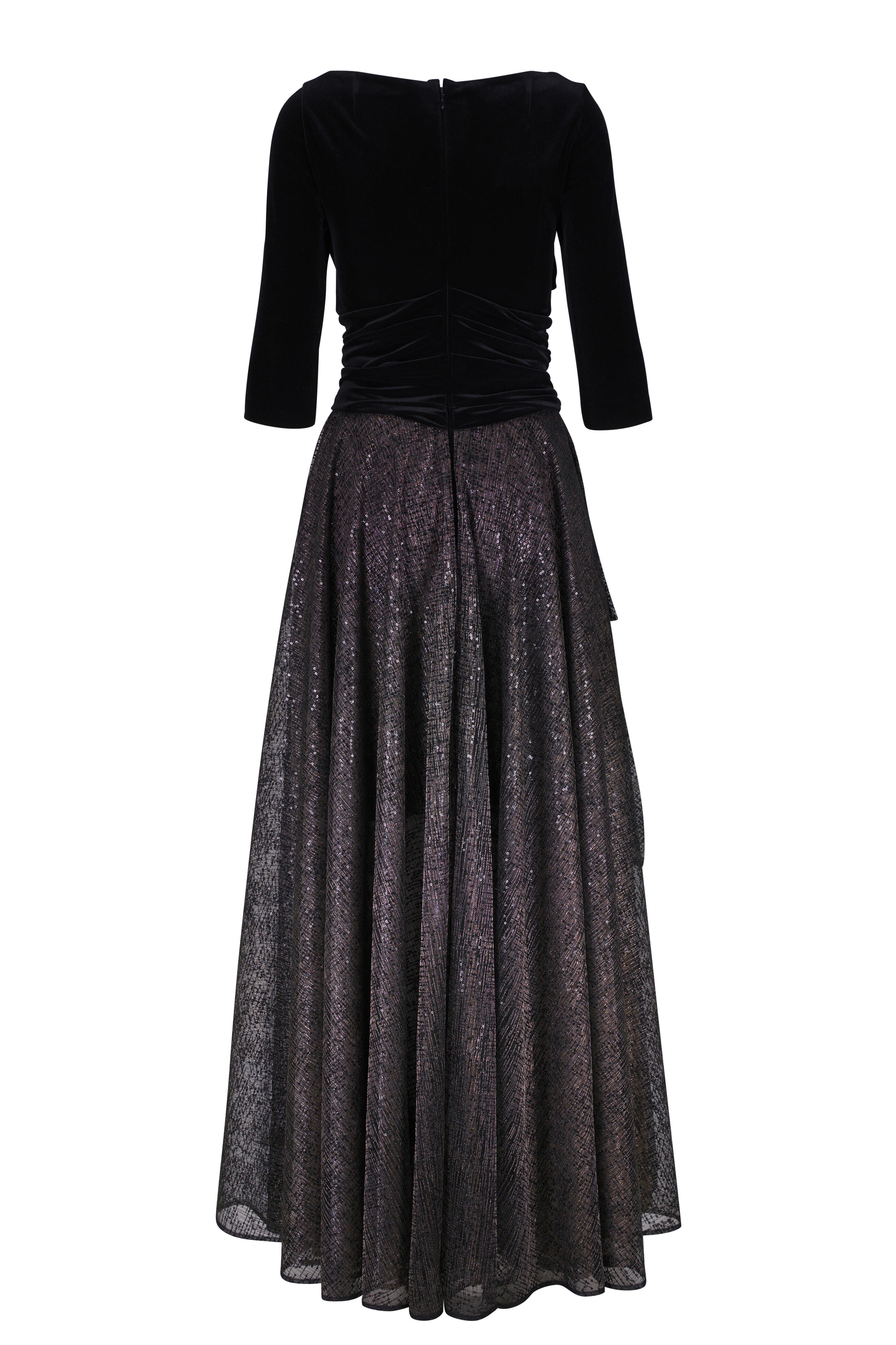 Talbot Runhof - Dulce Velvet & Sequin Evening Dress