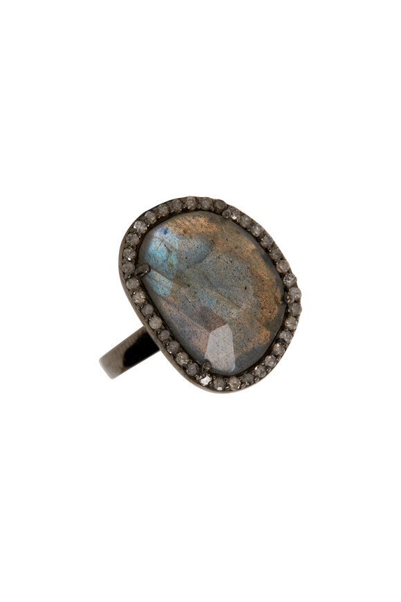 Loriann Medium Organic Labradorite Ring