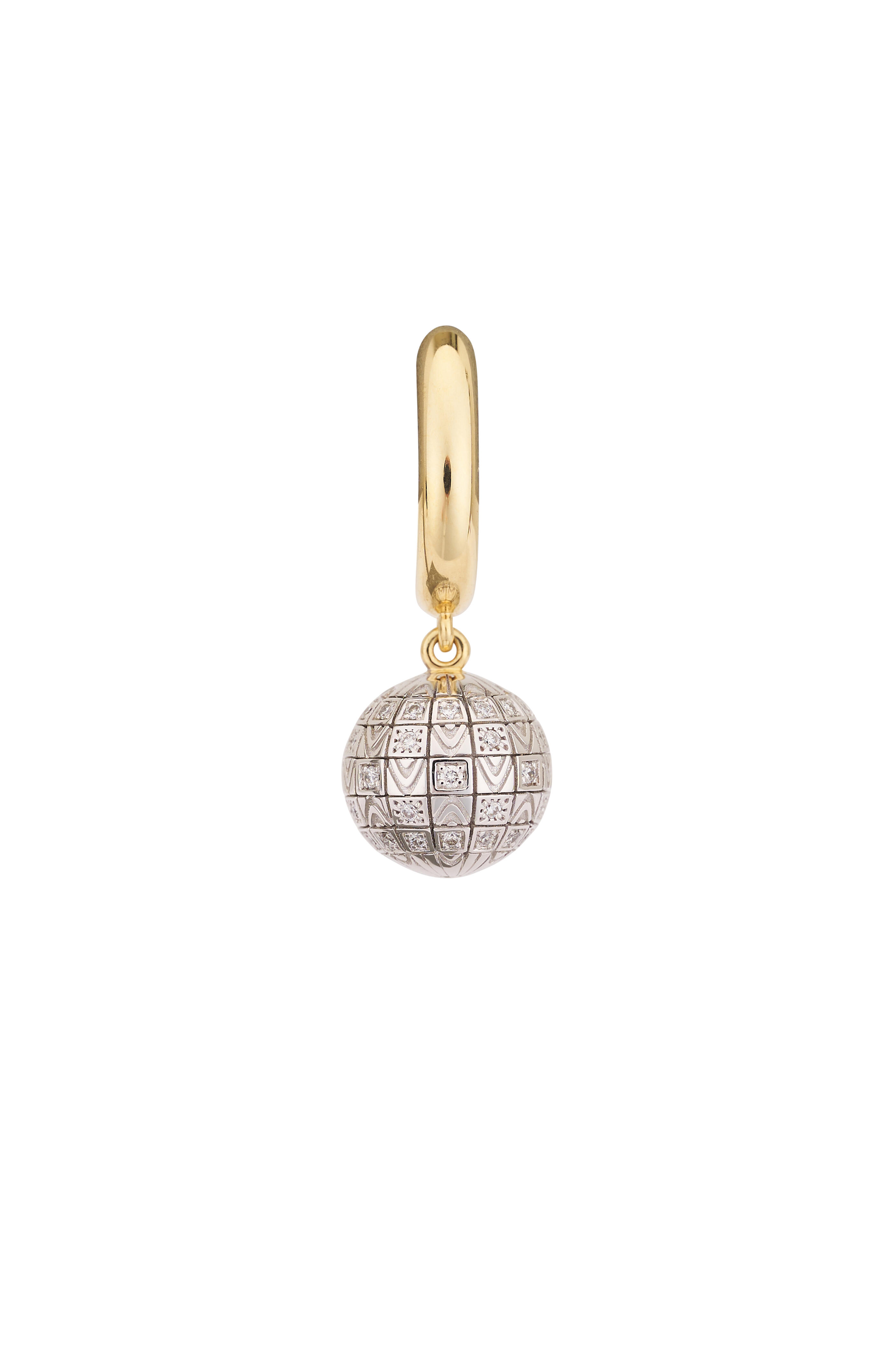Harwell Godfrey - Mini Disco Ball Huggie Earrings