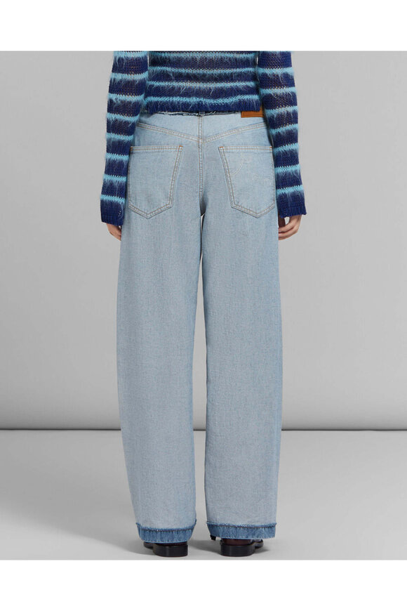Marni Low Rise Inside-Out Jean in Azure - view 3