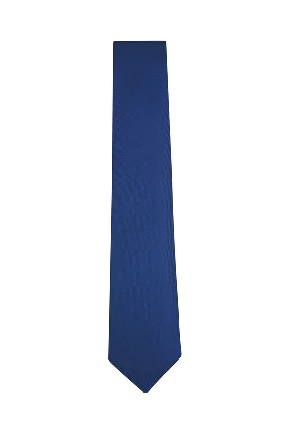 Kiton Blue Silk Necktie