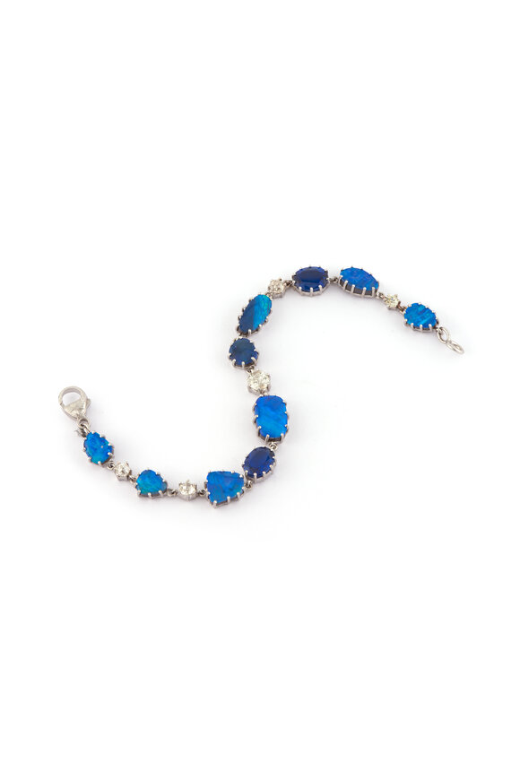 Sylva & Cie Old European Cut Diamond & Kyanite Bracelet