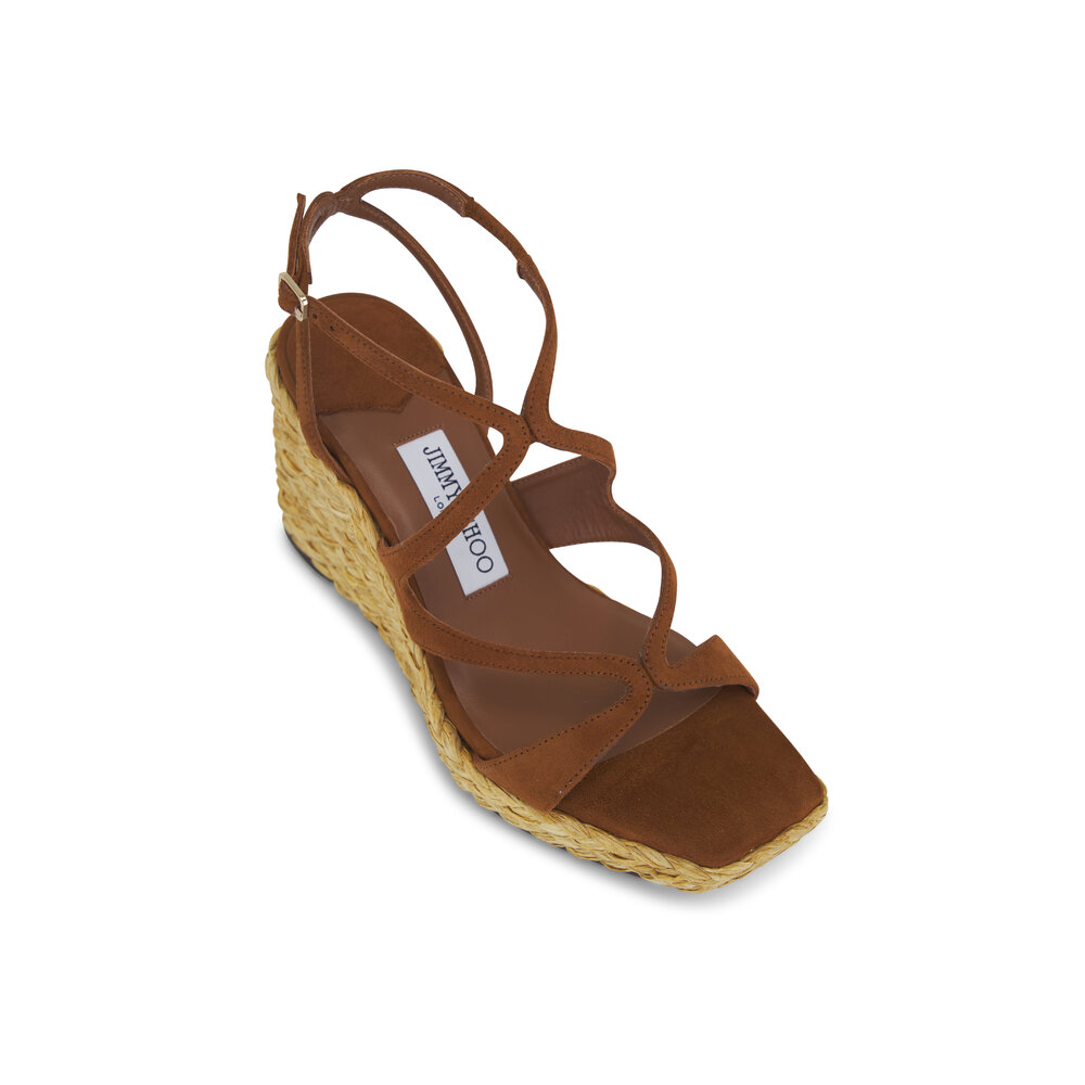 シューズ・サンダルその他 JIMMY CHOO Woman Flat sandals Brown JOAFLATFQT TAN/LATTE/TAN Jimmy Choo Ayla Flat Sandals | Brown | FARFETCH