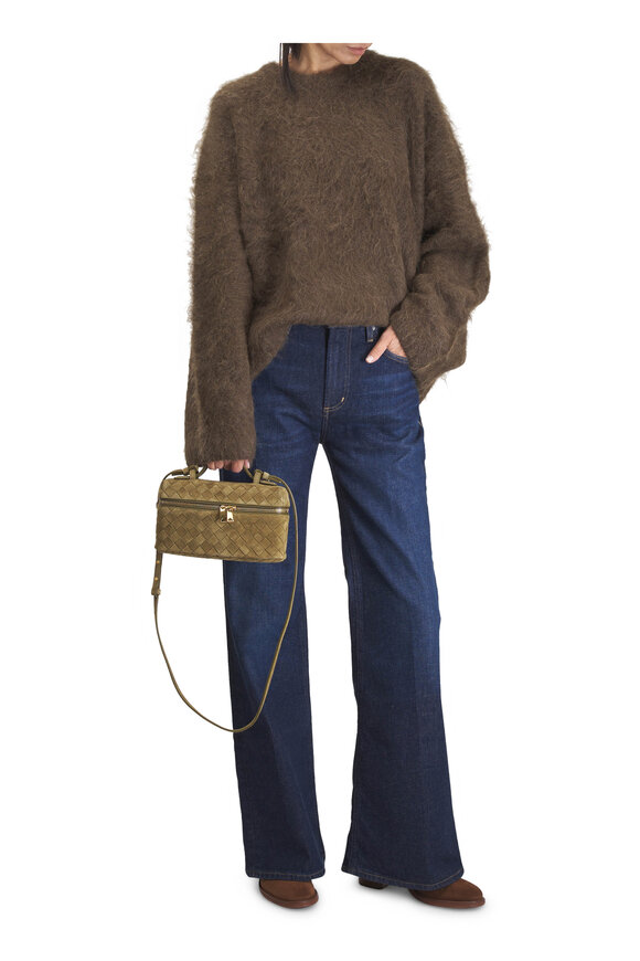 Bottega Veneta Bang Bang Mud Intrecciato Suede Vanity Case - view 7