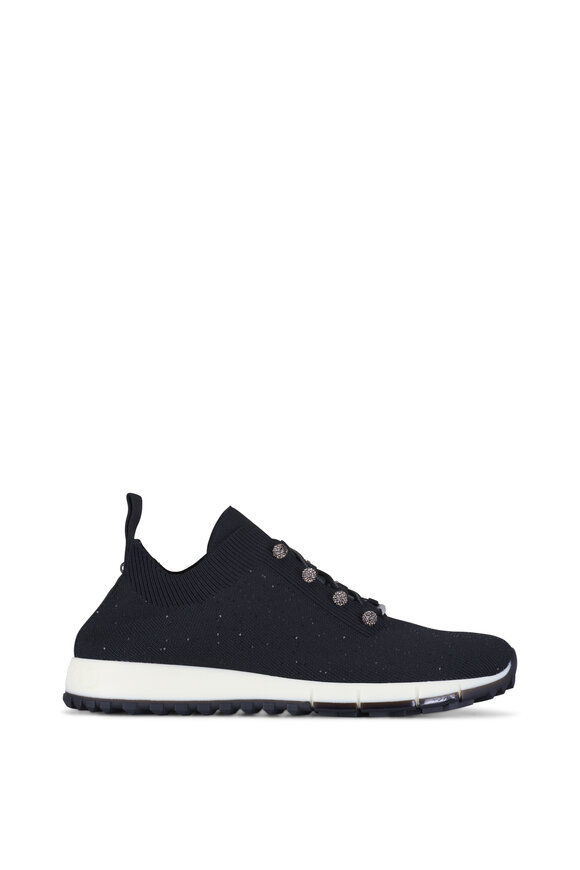 Jimmy Choo - Veles X Black Mix Crochet Knit Sneaker