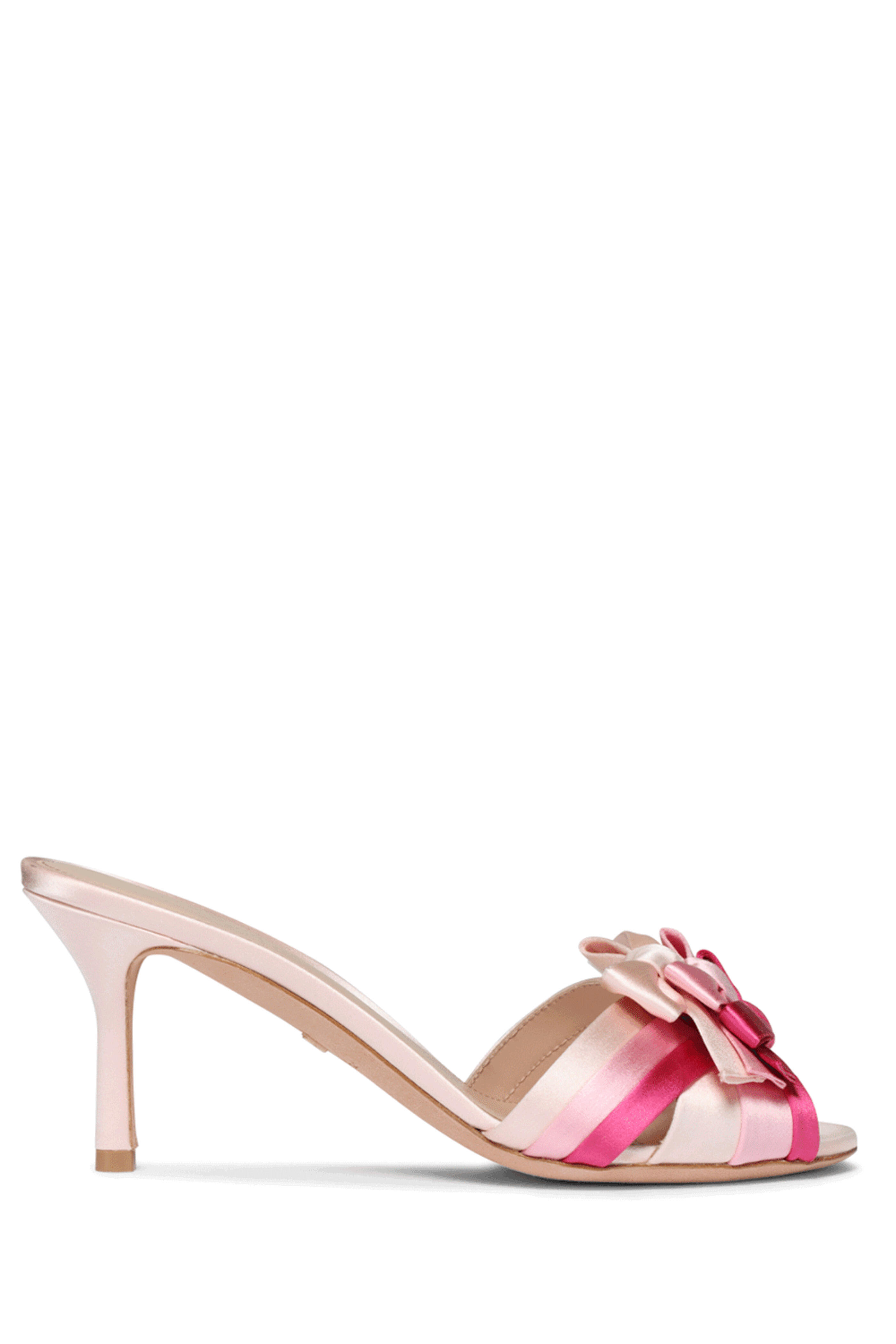 Giambattista Valli - Satin Bow Sandals in Rose Multi