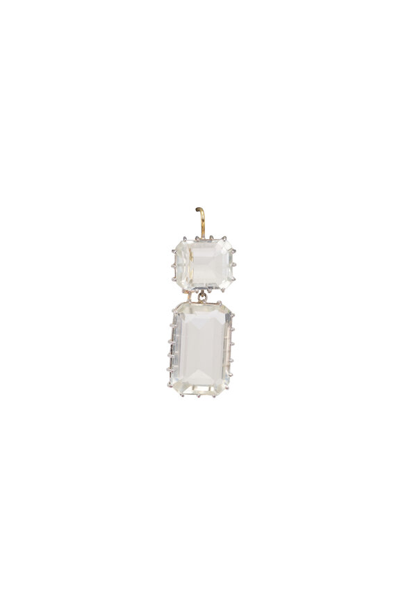Renee Lewis 18k White Gold Rock Quartz Earring - view 2
