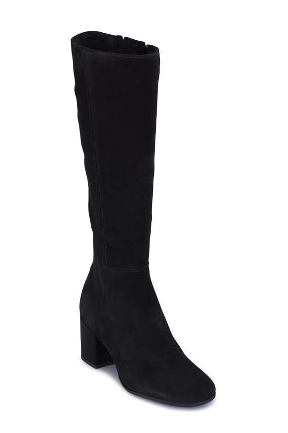 La Canadienne Jemma Black Suede High Heel Boot, 60mm