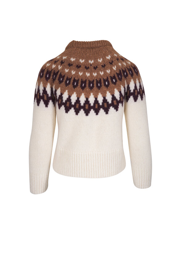 Veronica Beard - Anne Russet Multi Fairisle Pullover