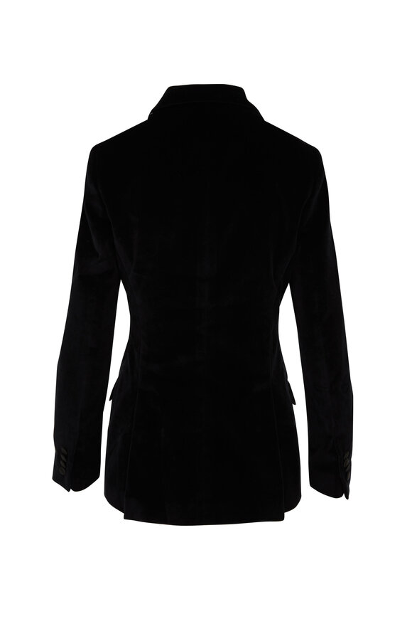 Kiton - Black Velvet Double-Breasted Tuxedo Jacket