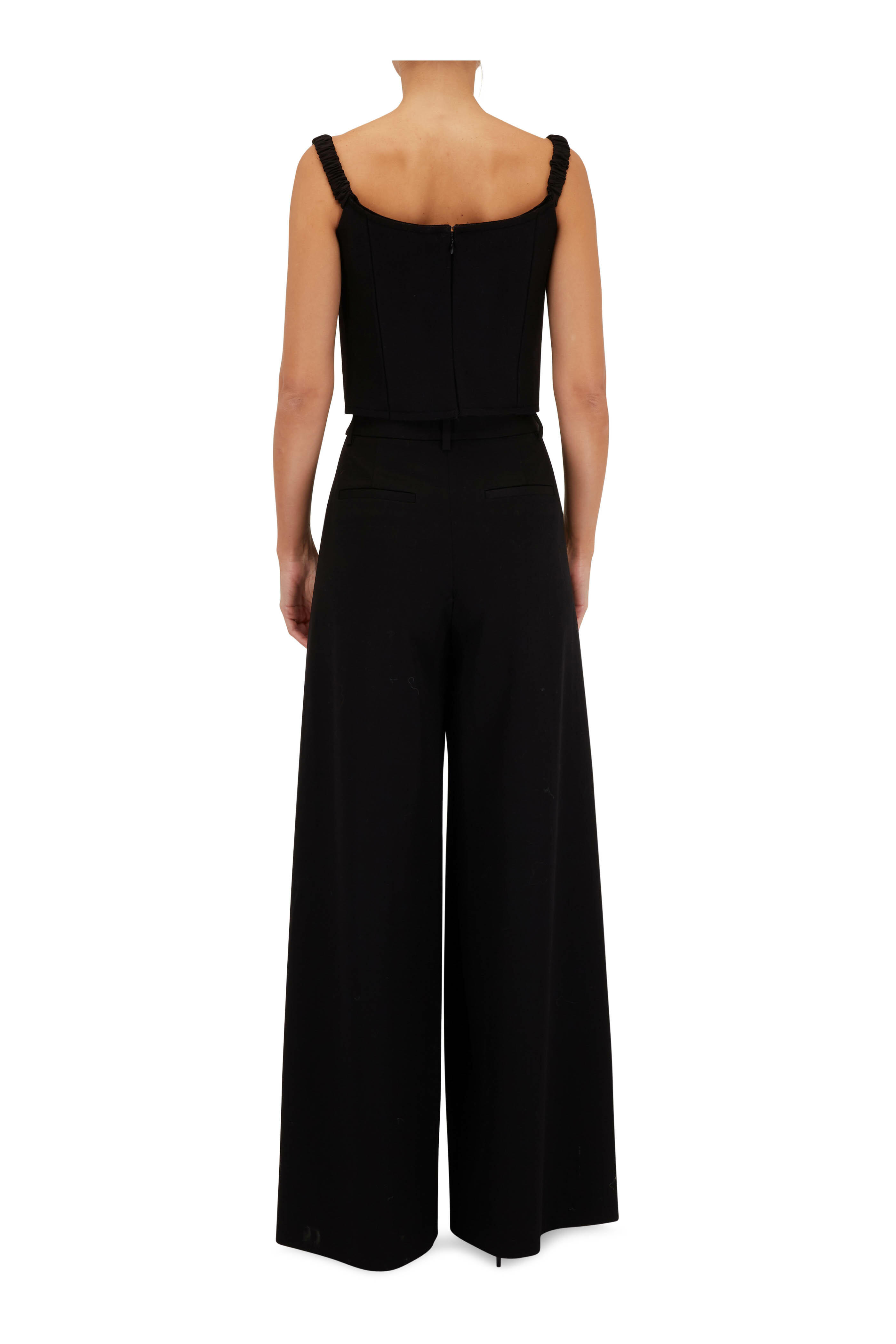 Nili Lotan - Dillon Black Wool Gaberdine Pant