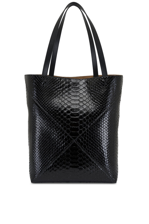 Loewe - Large Puzzle Patent Embossed Leather Tote