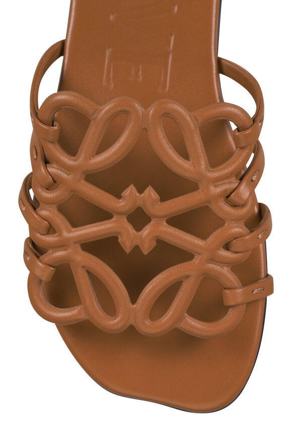 Loewe Petal Anagram Camel Leather Slide - view 8