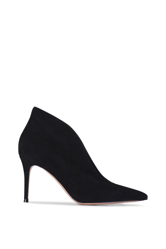 Gianvito Rossi - Vania Black Suede Pointed Toe Pump, 85mm