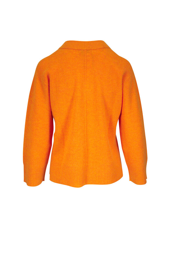 Kinross - Easy Vee Orange Cashmere Sweater