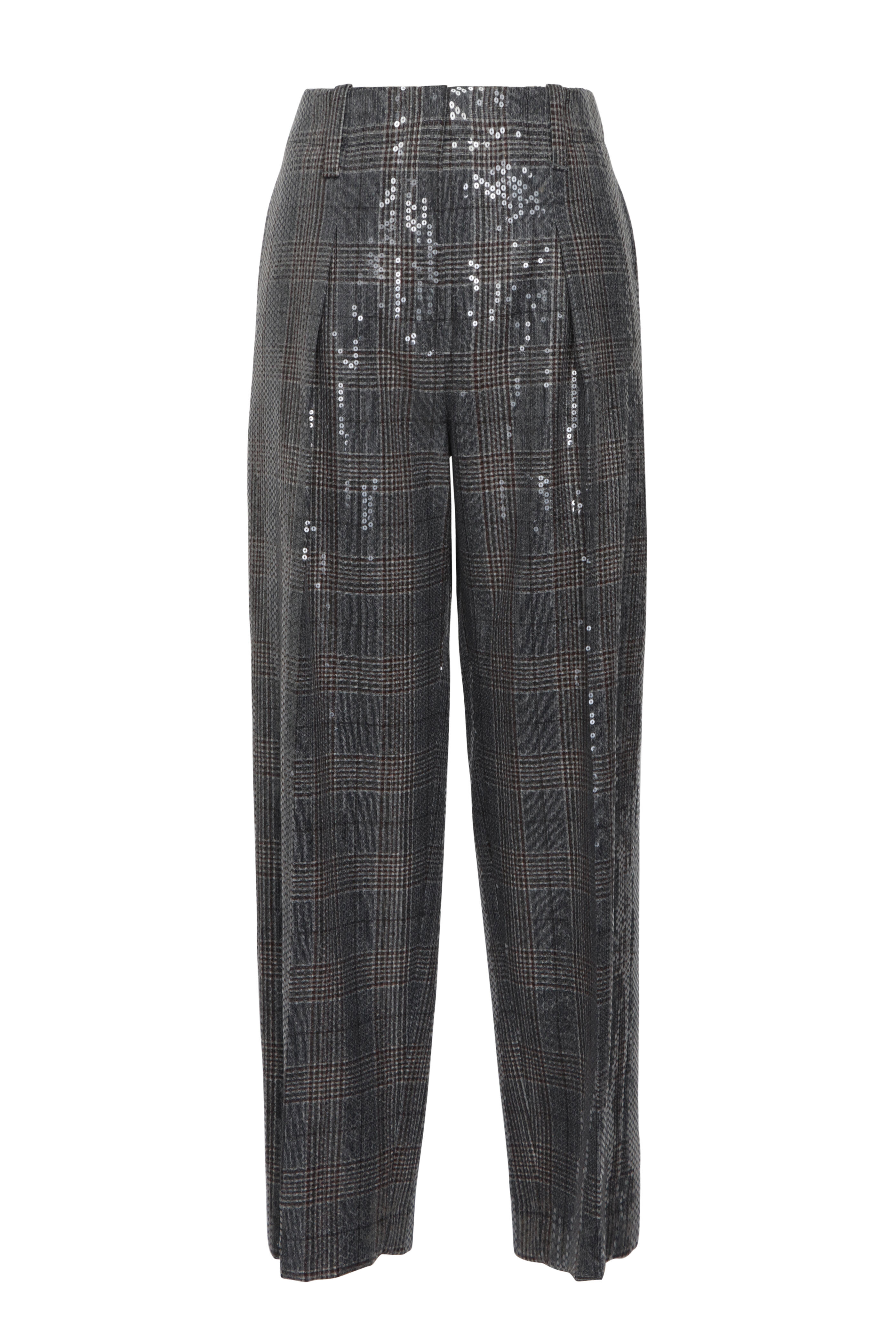 Brunello Cucinelli - Anthracite Galles Paillette Pant