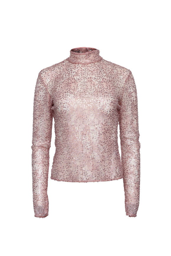 Aknvas Bente Mauve Beaded Top