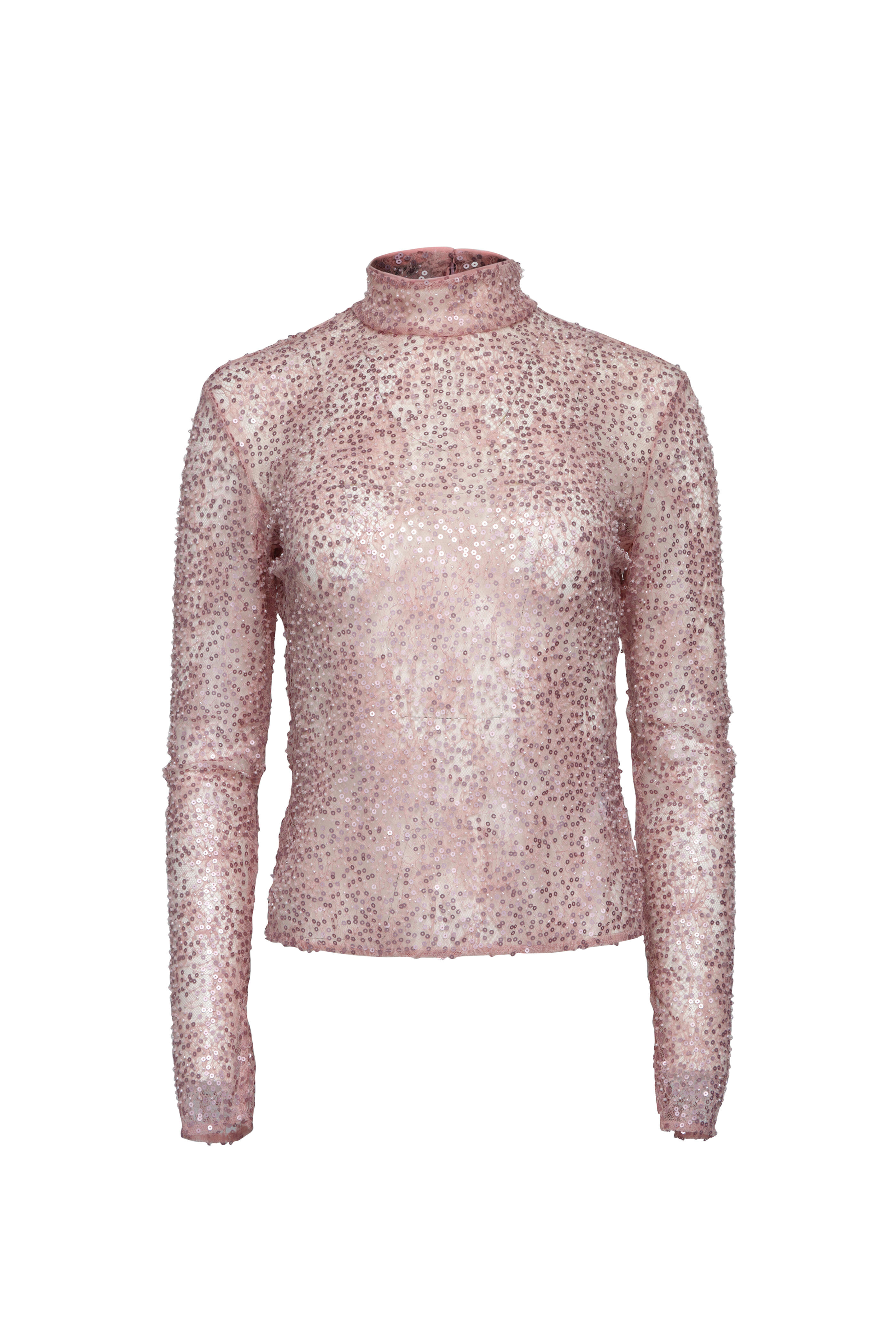 Aknvas - Bente Mauve Beaded Top