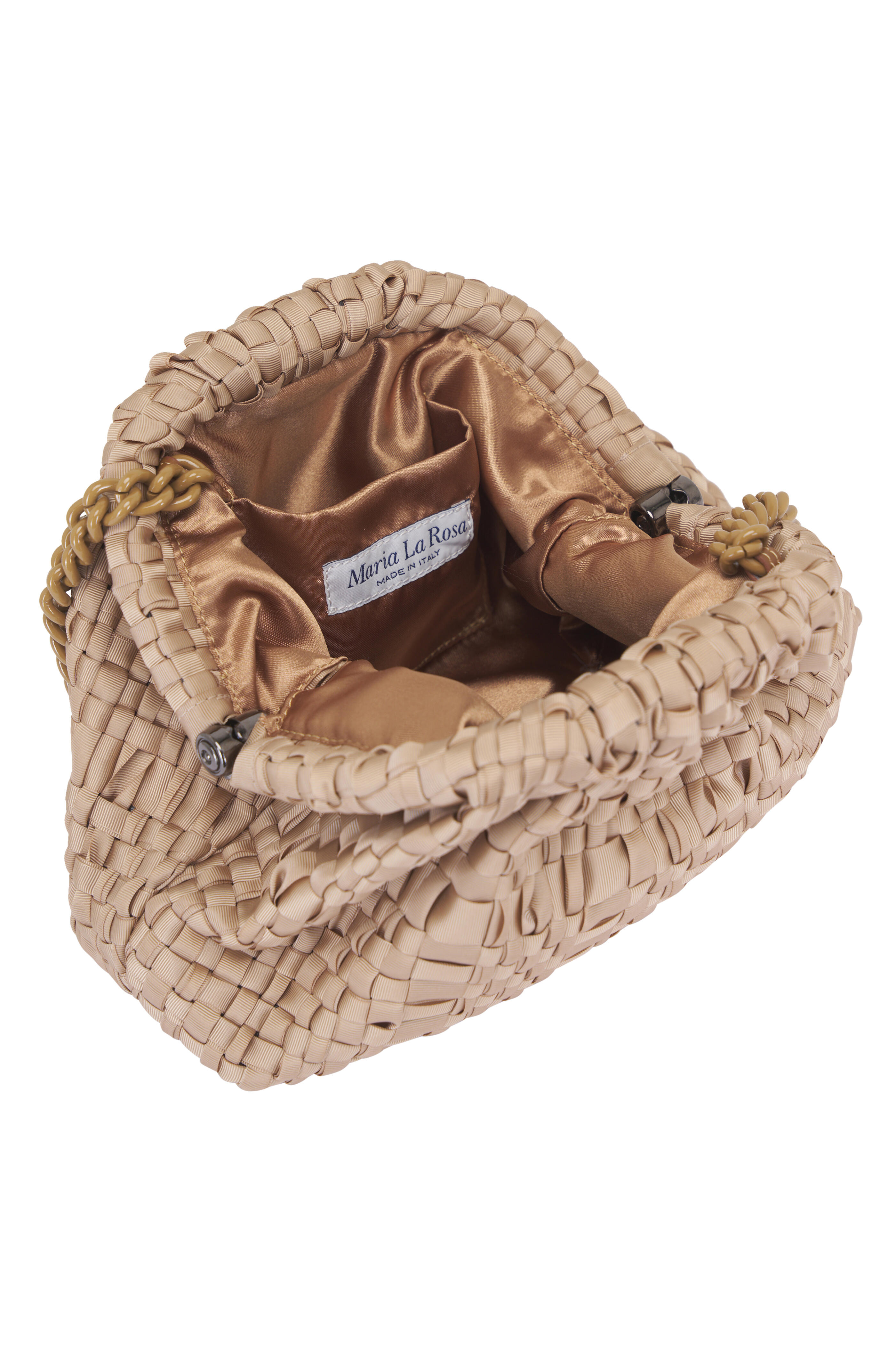 Maria La Rosa - Mini Game Biscotto Woven Ribbon Clutch