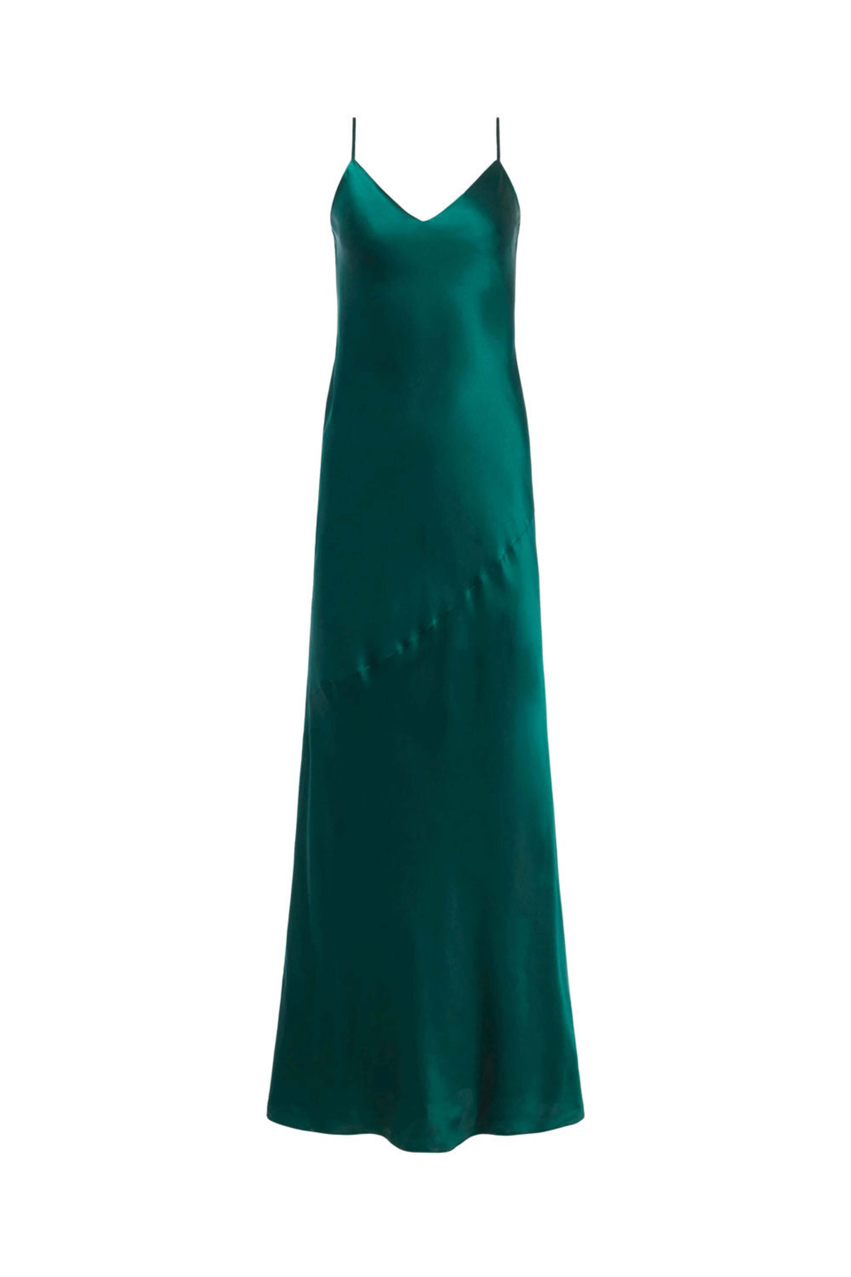 L'Agence - Botanical Green Serita Maxi Bias Dress