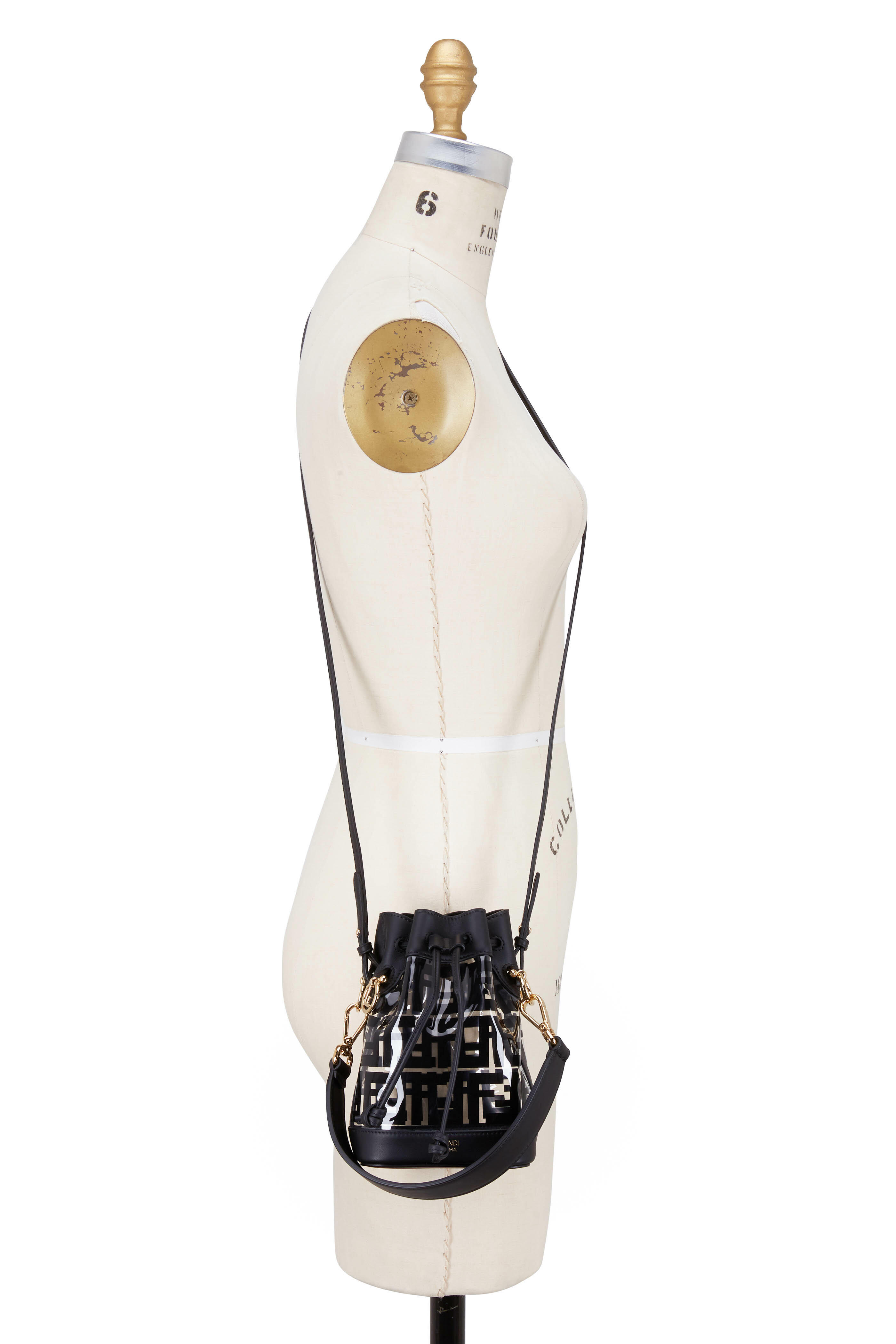 Fendi - Mon Tresor Black Leather & PU Mini Bucket Bag