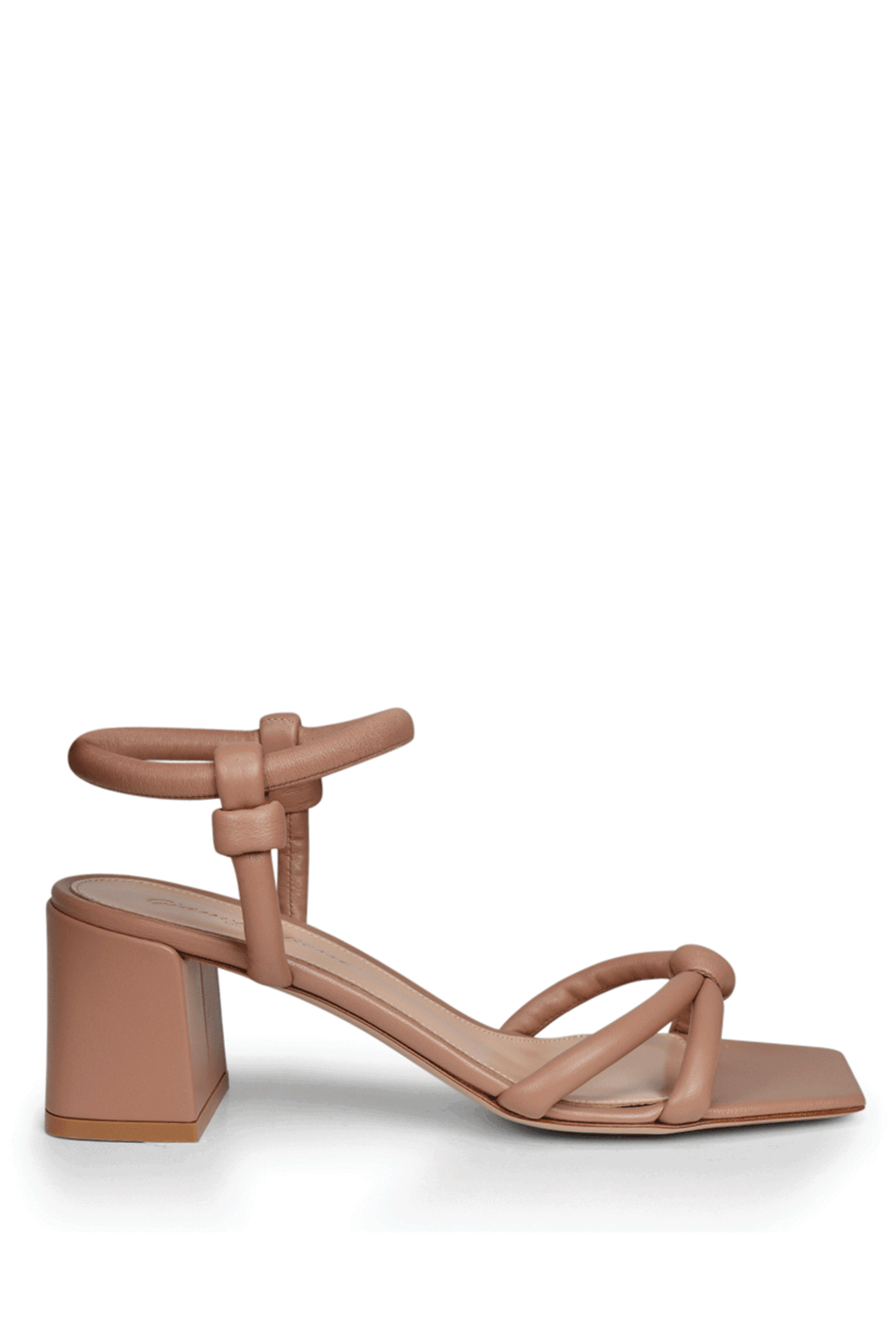 Gianvito Rossi - Juno Praline Leather Strappy Sandal, 55mm