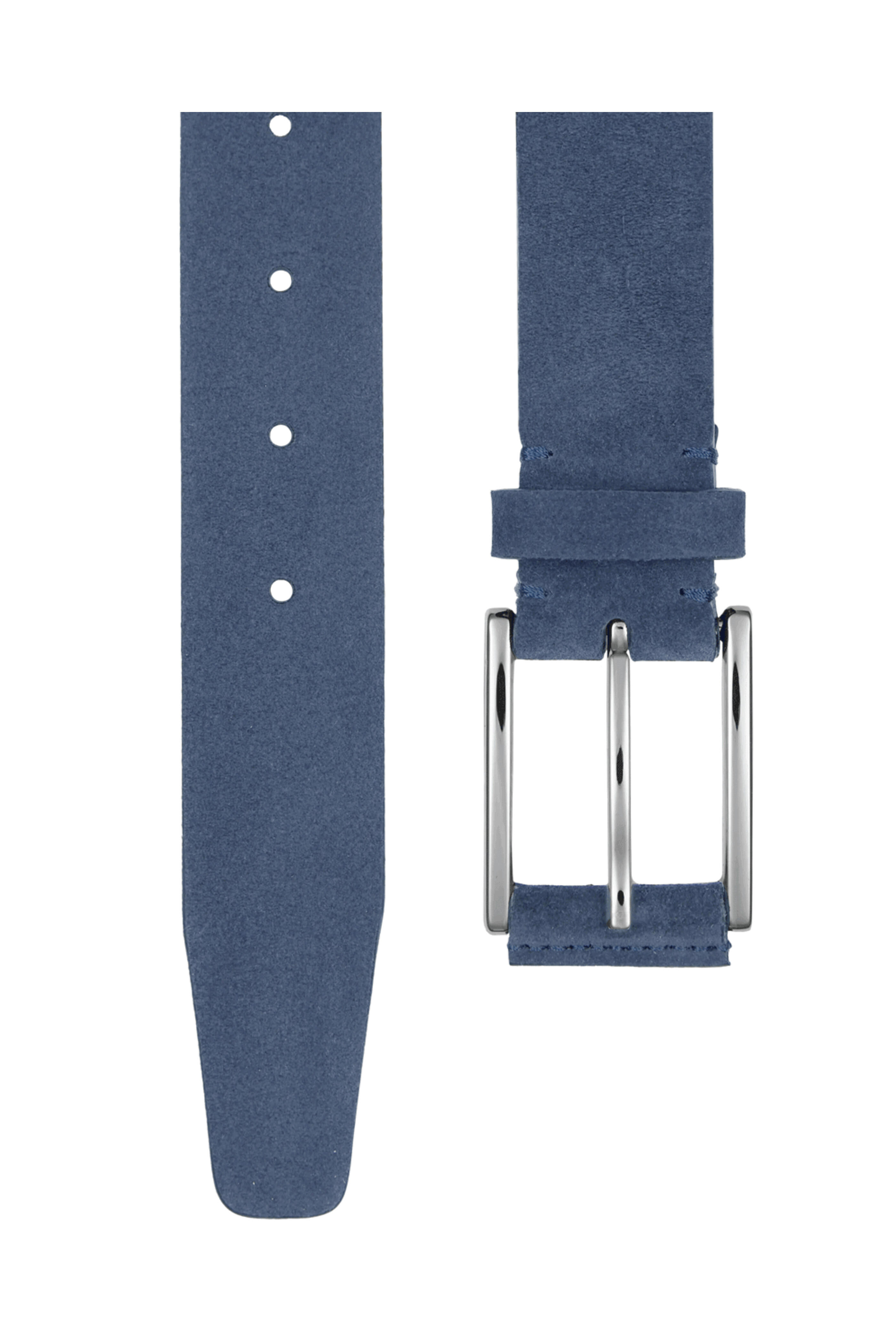 Brioni - Periwinkle Suede Roller Buckle Belt