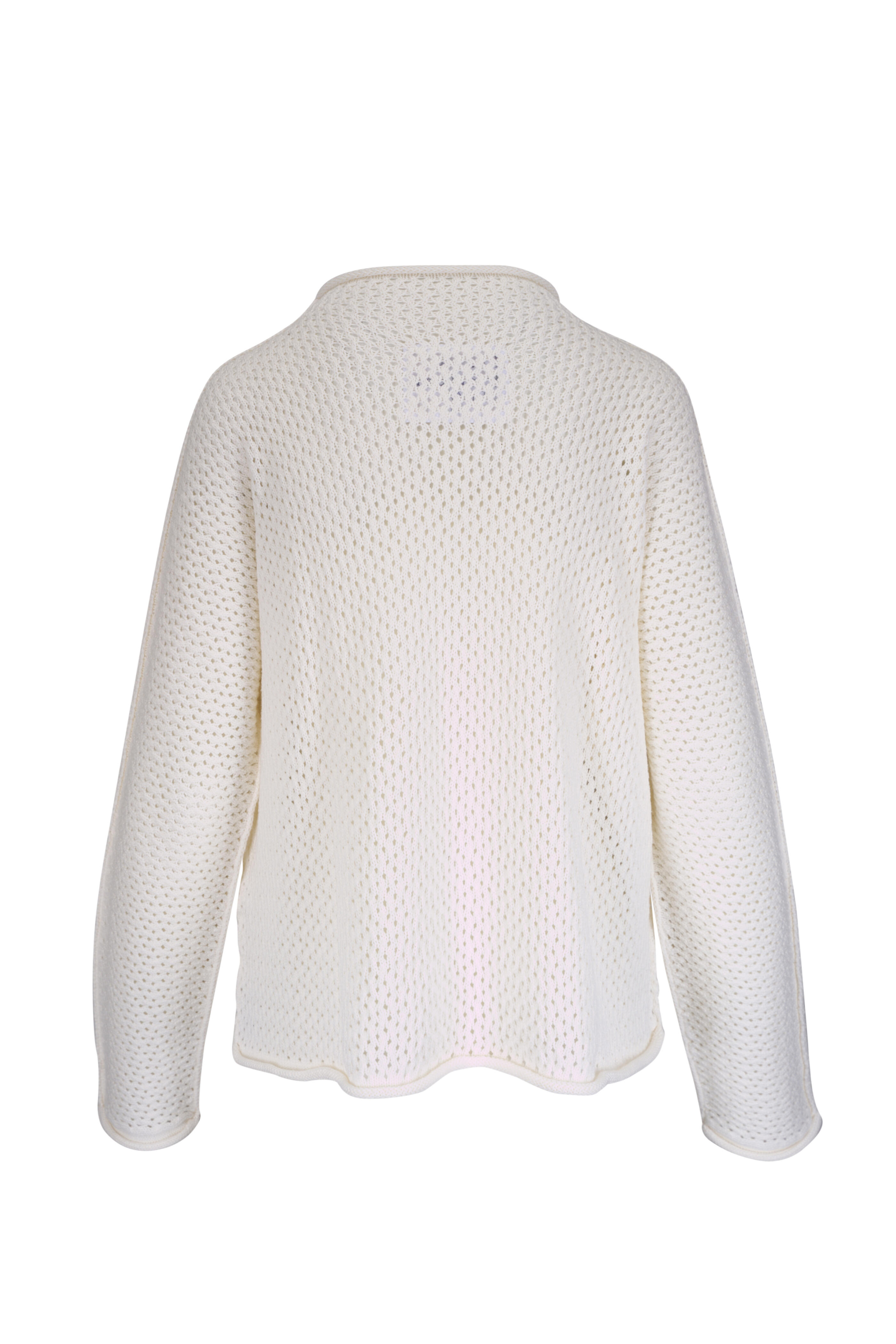 Frank & Eileen - Monterey Pointelle Ivory Cotton Sweater