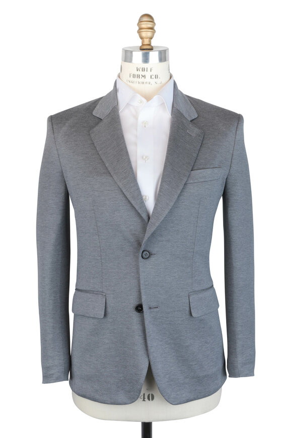 Brioni - Gray Silk & Cotton Jersey Sportcoat 